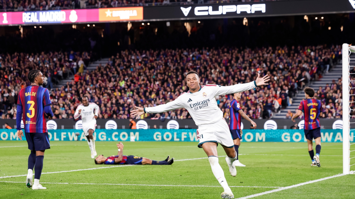Mbappé mete al Madrid en la Liga