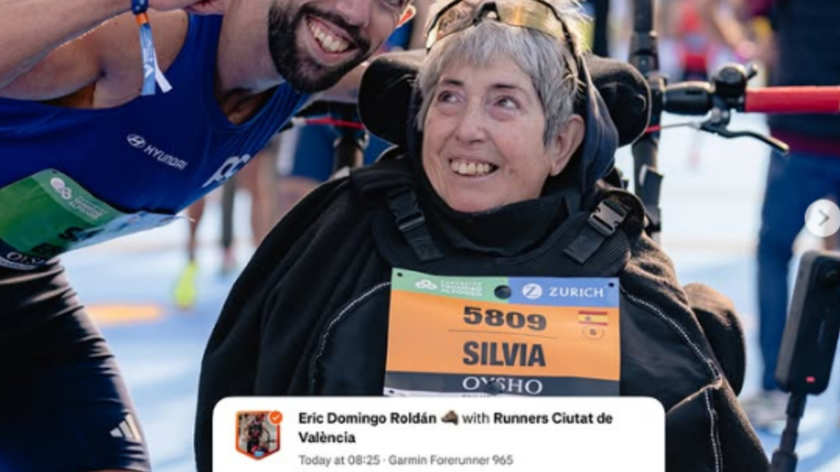 Años y un medio Ironman con su nieto: la hazaña de Laia que emociona al deporte