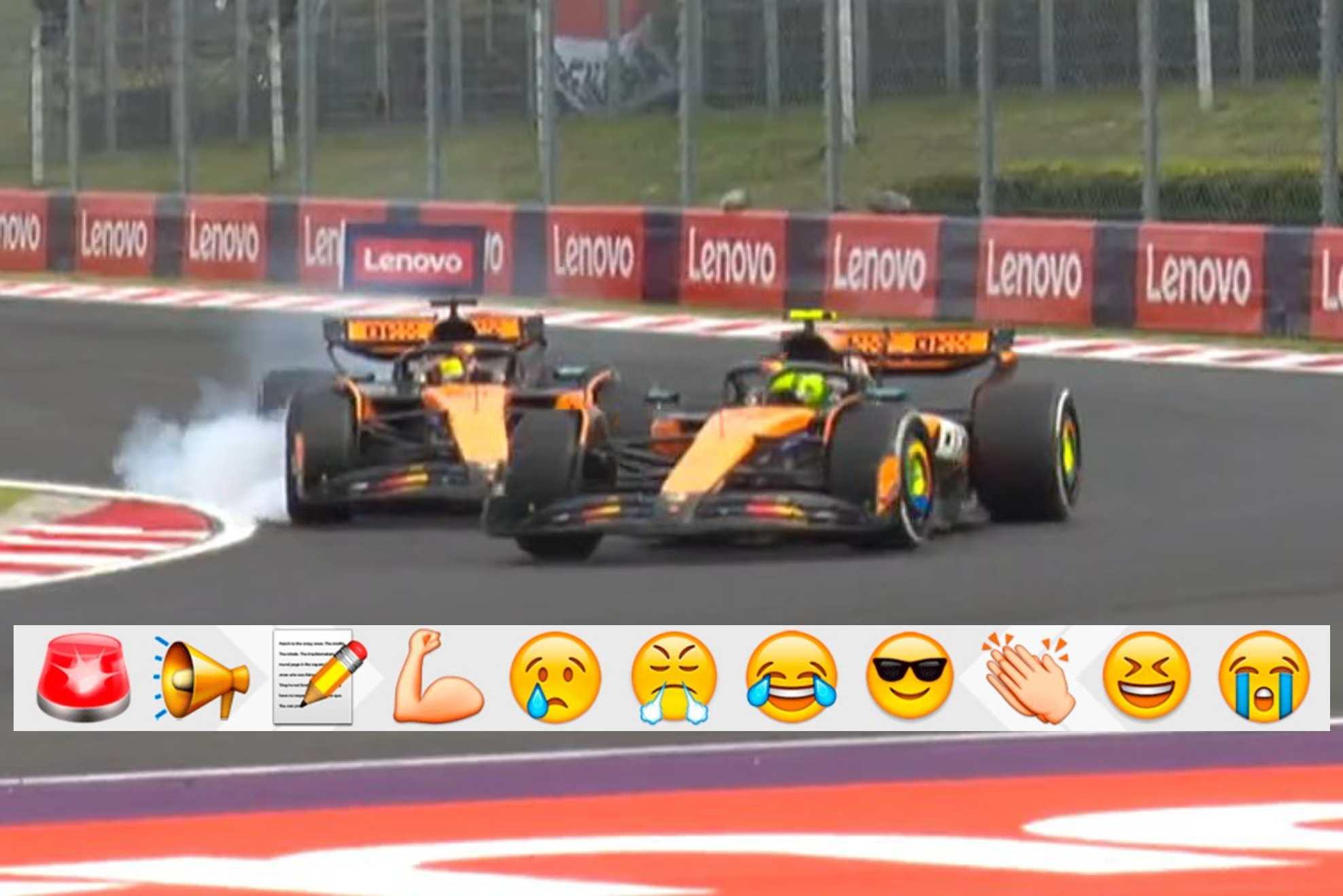 Piastri se precipitó e hizo un intento burdo de adelantar a Morris.