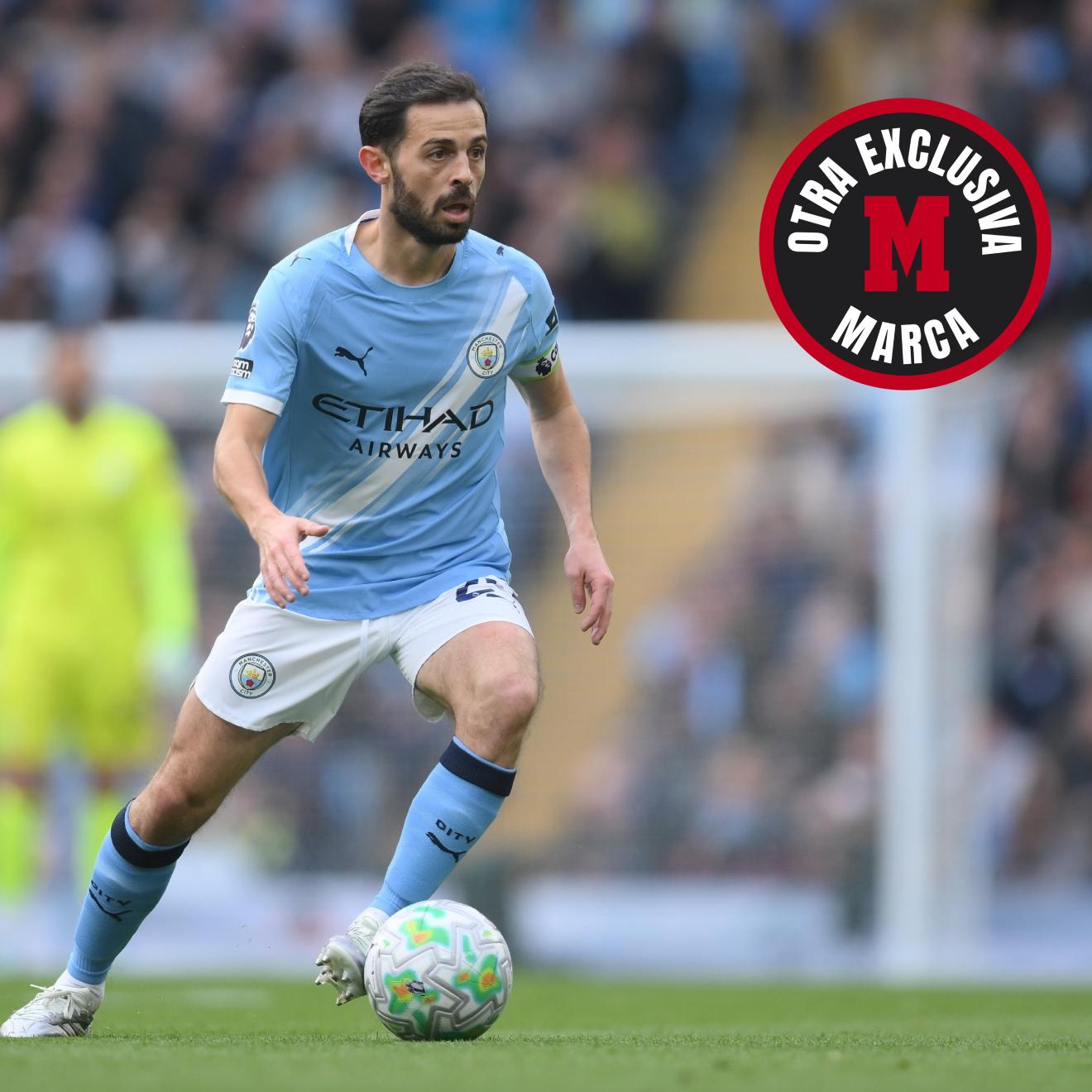 Bernardo Silva, durante un partido con el City.