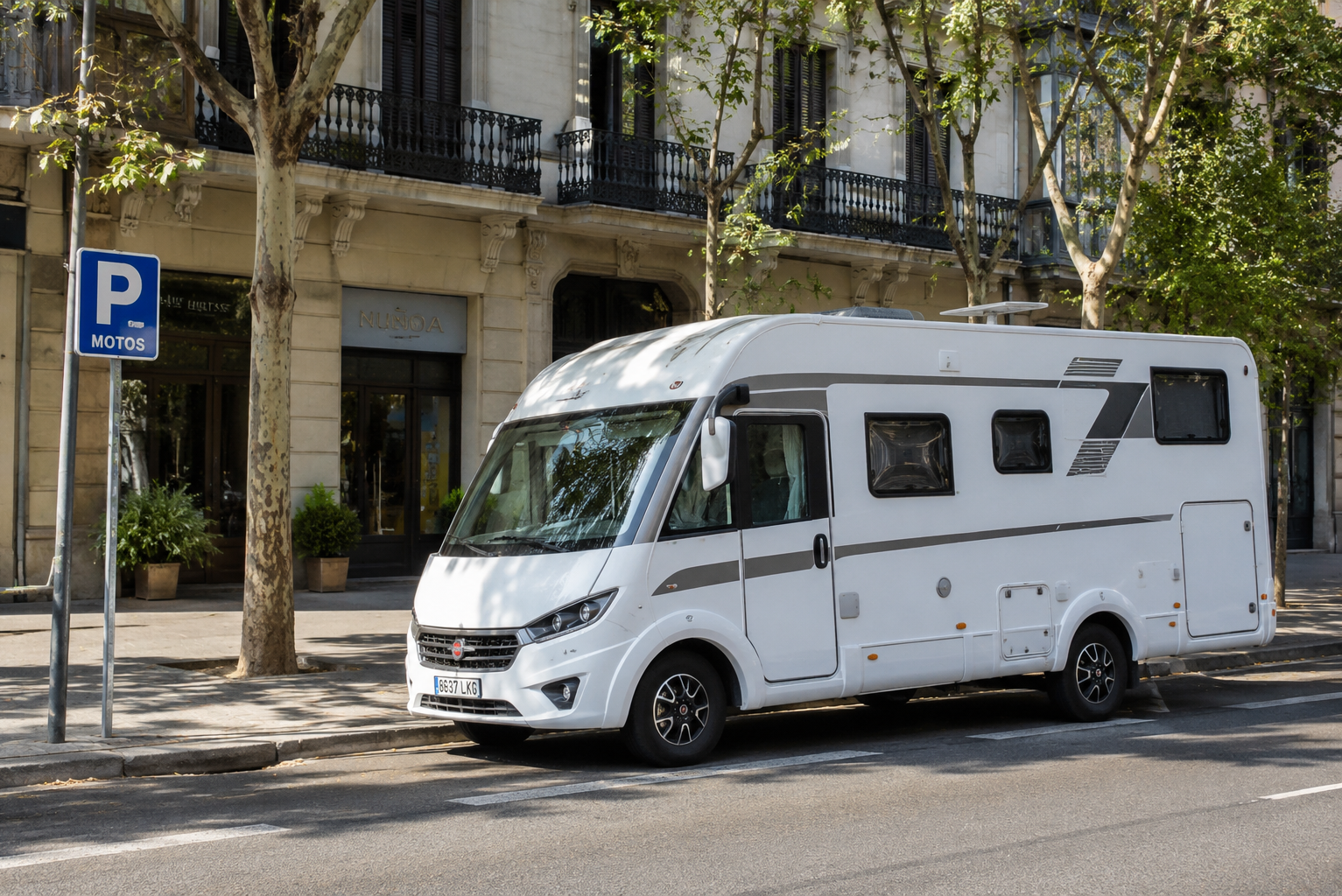 Las autocaravanas tienen nuevas normas de aparcamiento Imagen generada por IA