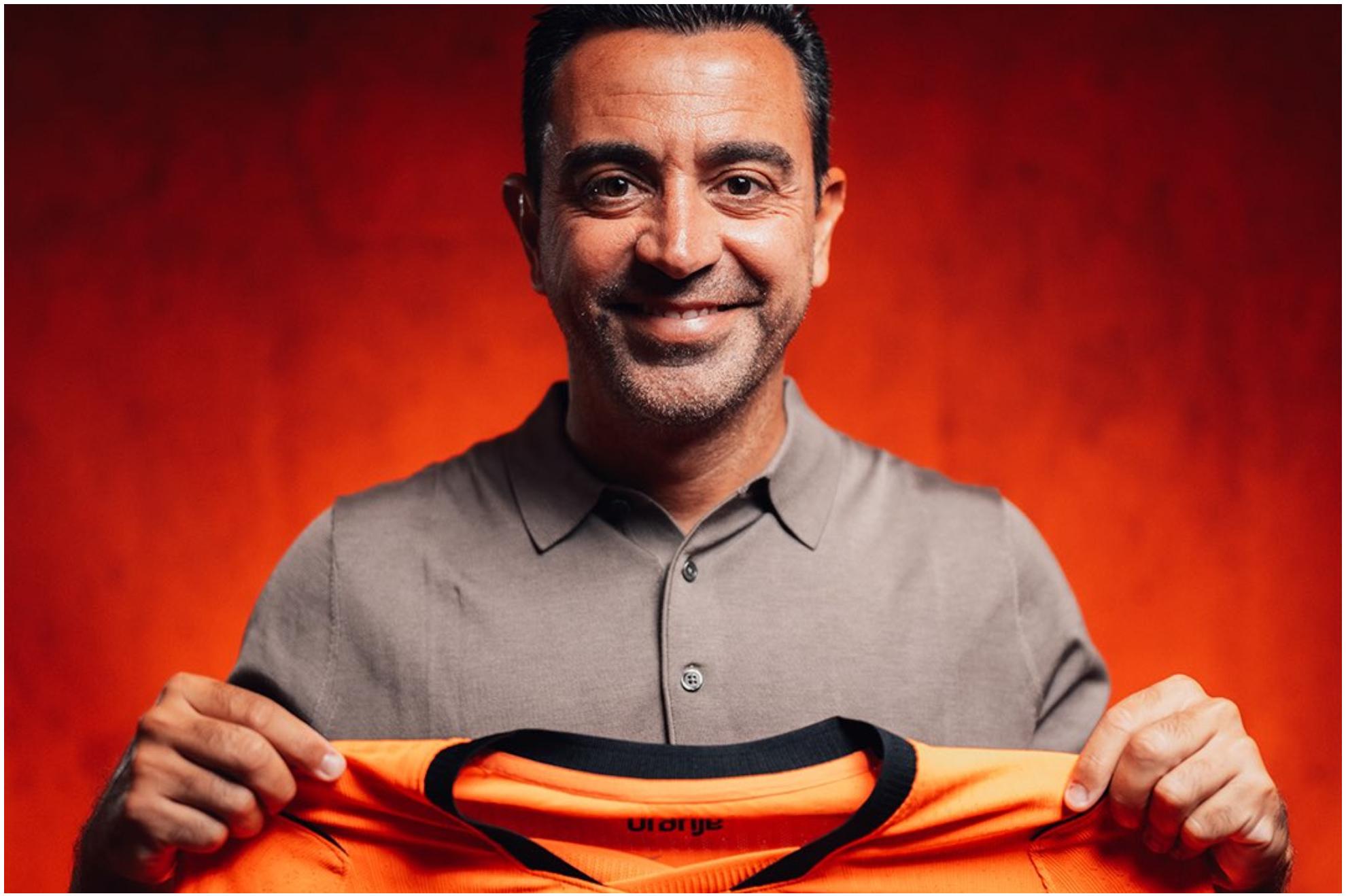 Xavi, con la camiseta 'oranje'.