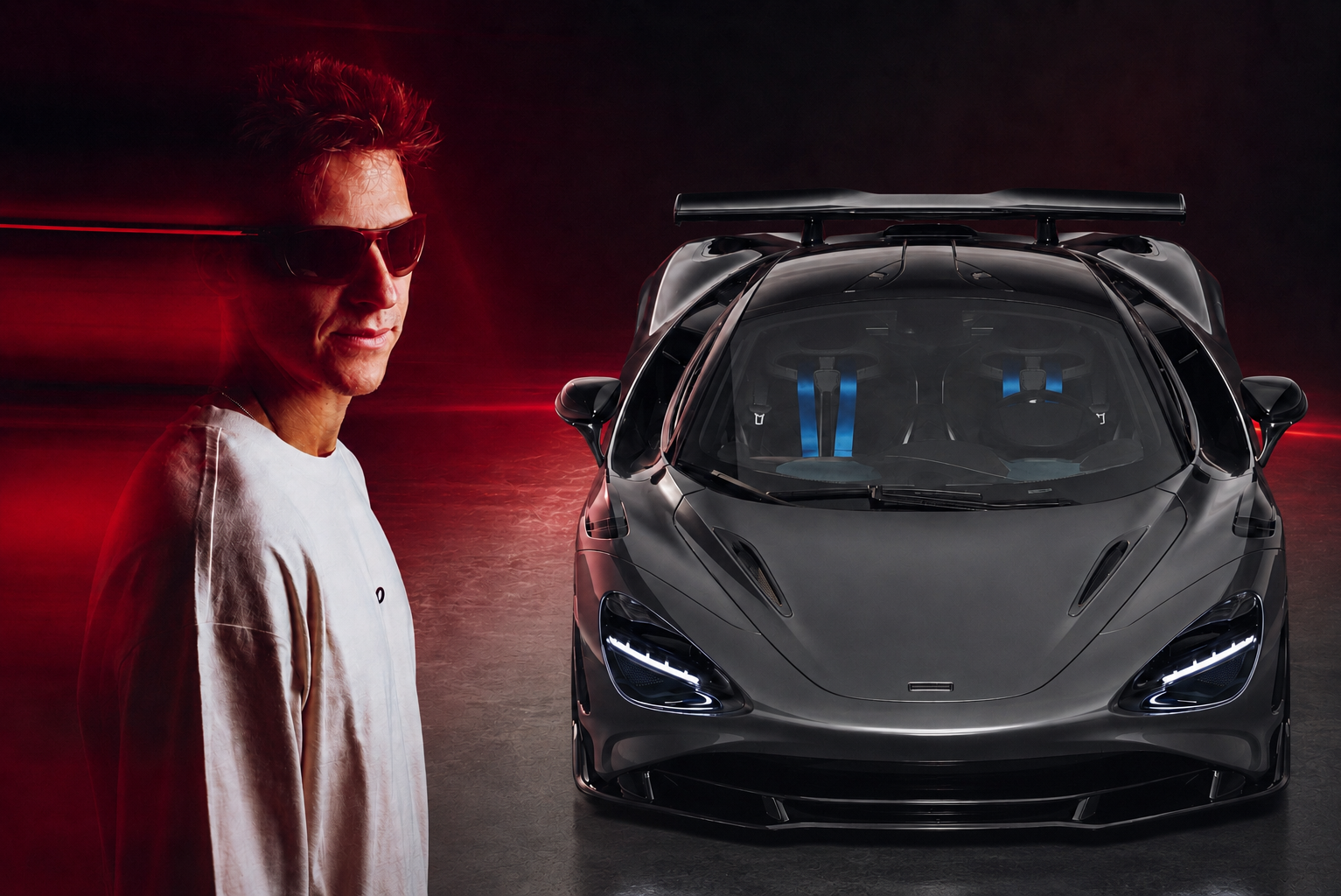 Fabio Quartararo y su McLaren 750S Le Mans @oakley/McLaren