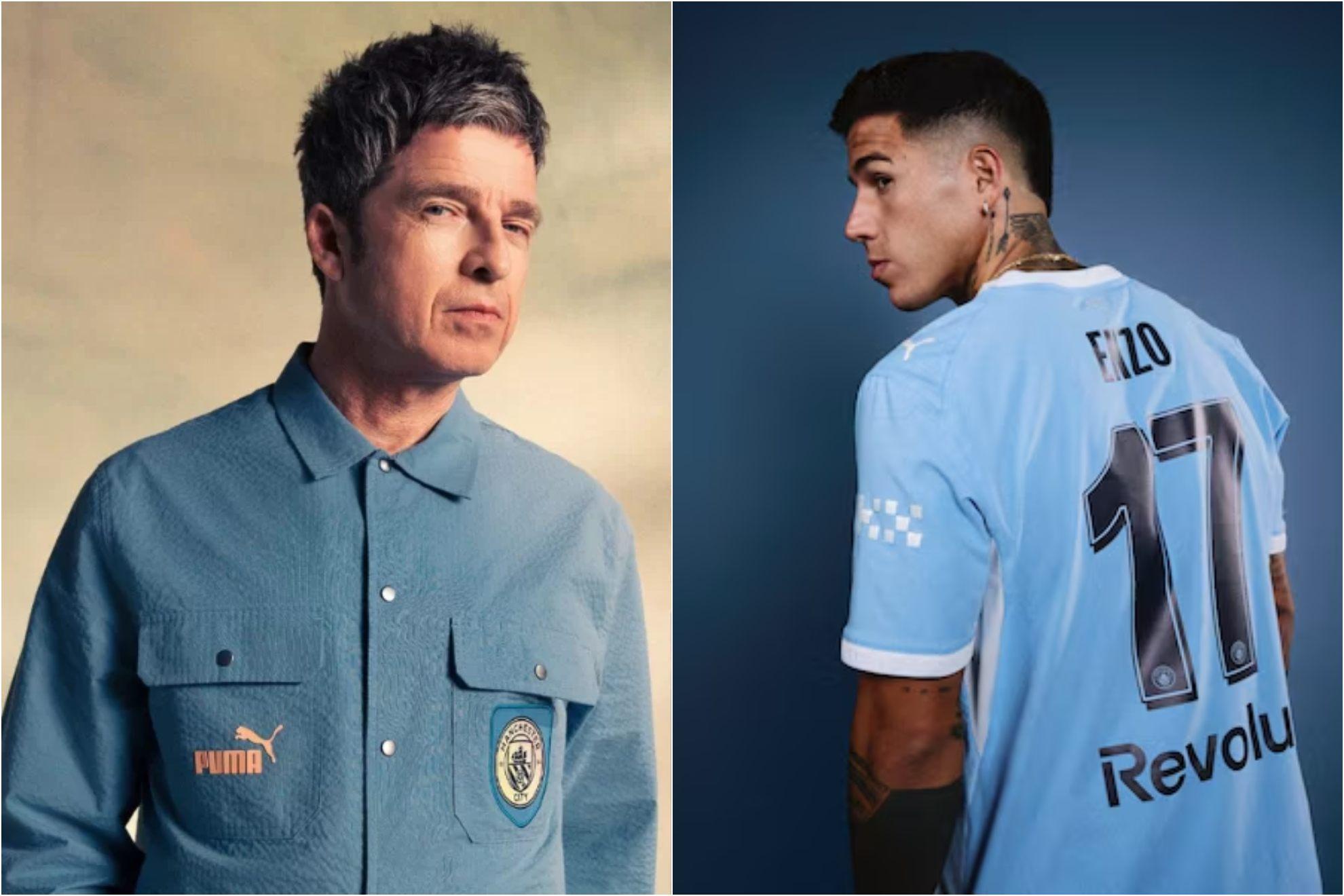 Noel Gallagher y Enzo Fernández, con el dorsal 17 MANCHESTER CITY