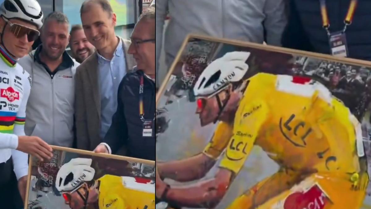 Así fue el regalazo que no se esperaba recibir el arcoíris Van der Poel en Benidorm: "Precioso"