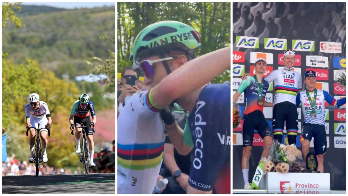 Pogacar y Seixas, el abrazo de los campeones