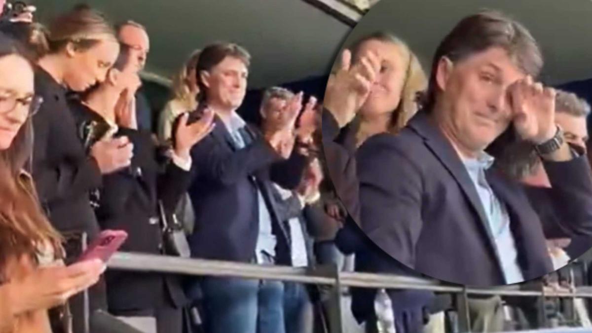 Julen Guerrero rompe a llorar por el cariño del Estepona tras el fallecimiento de su mujer