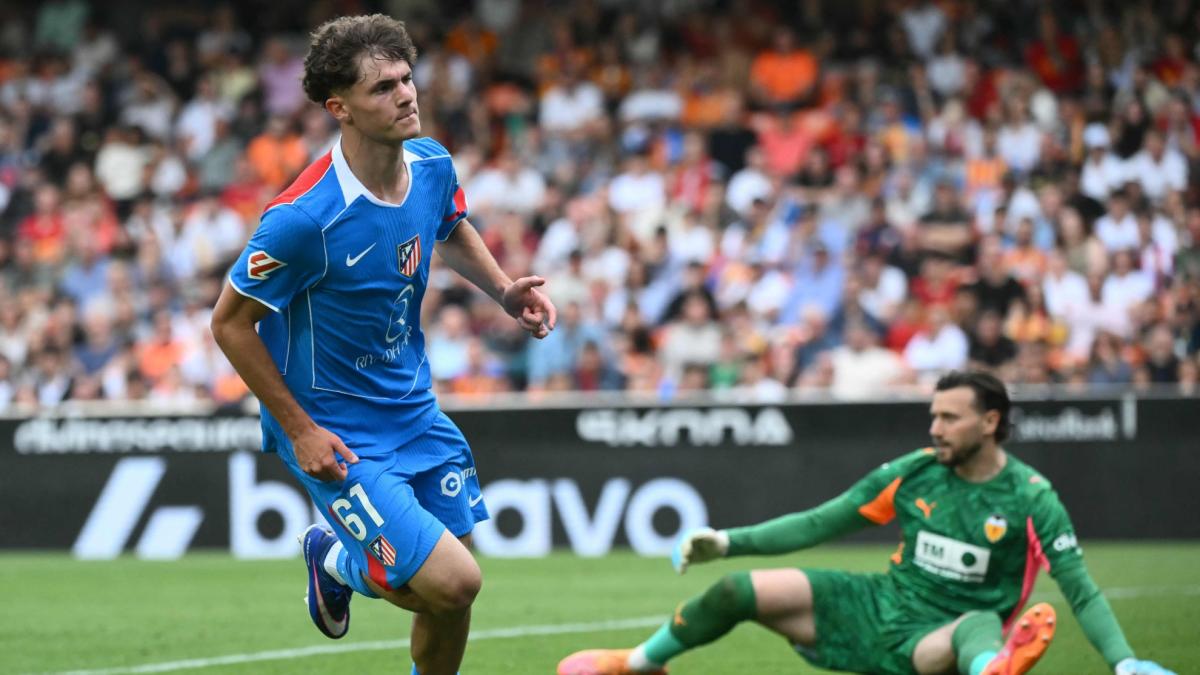 Gol de Cubo (0-2) en el Valencia 0-2 Atlético de Madrid