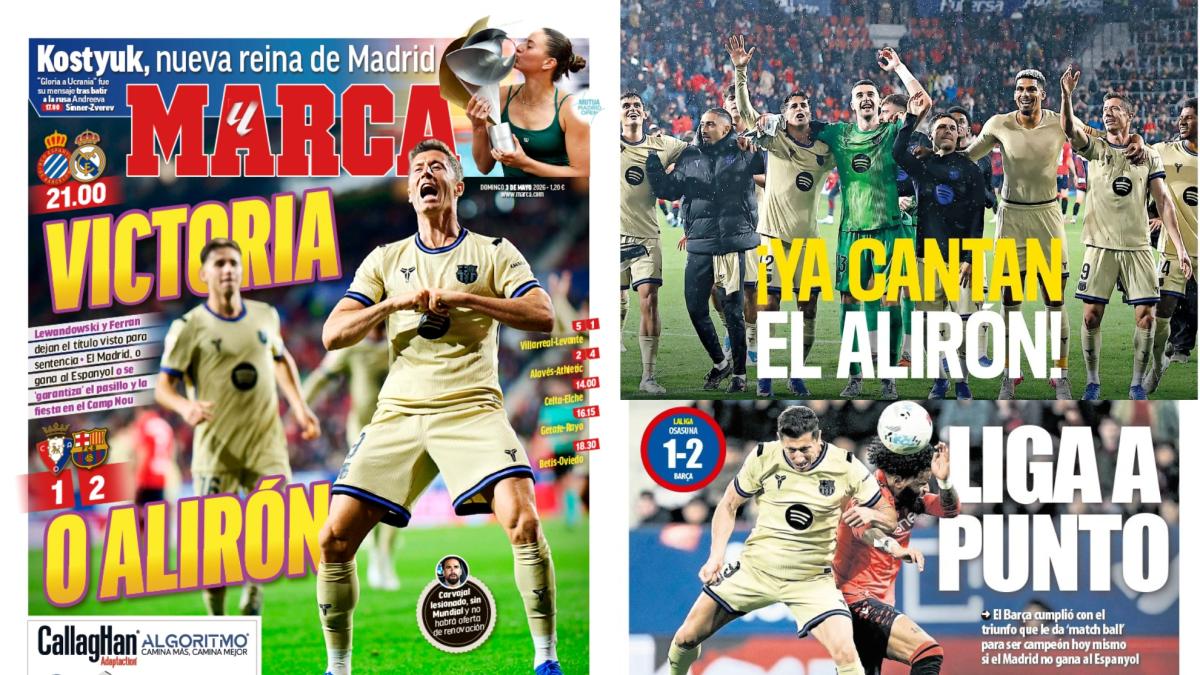 Las portadas del día: victoria o alirón, Liga a punto...