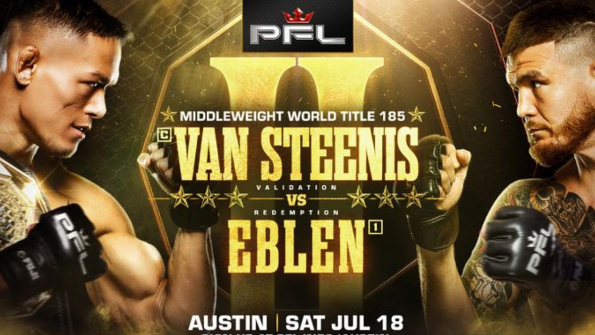 El español Costello van Steenis defenderá su corona de PFL ante Eblen el 18 de julio