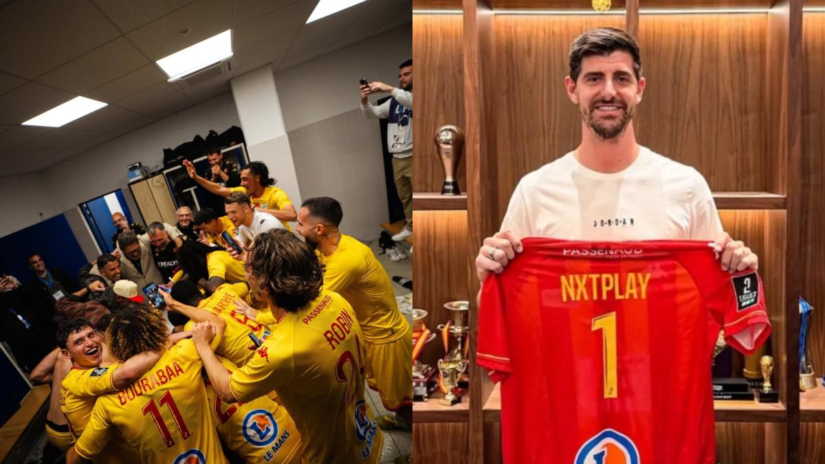 Courtois celebra el 'ascenso' de 'su' Le Mans a la Ligue 1