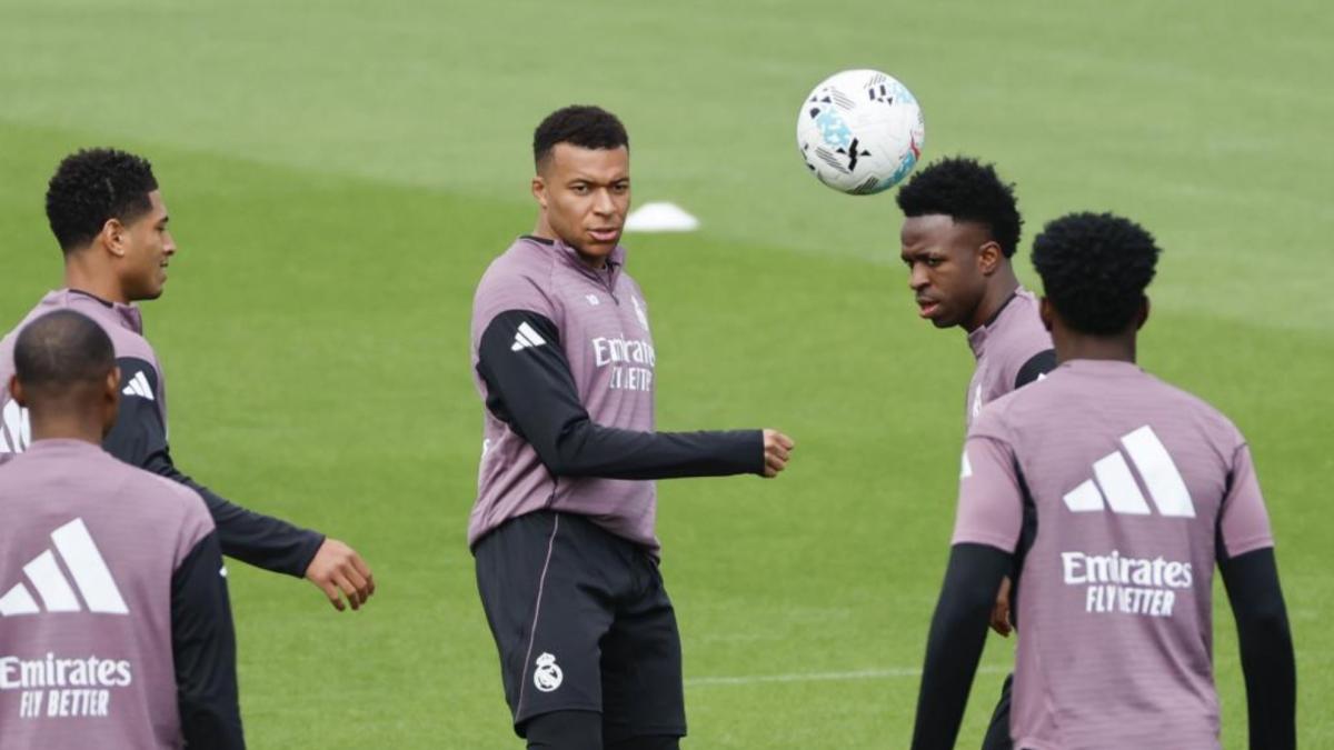 Lunin es duda y Mbappé se entrena con normalidad