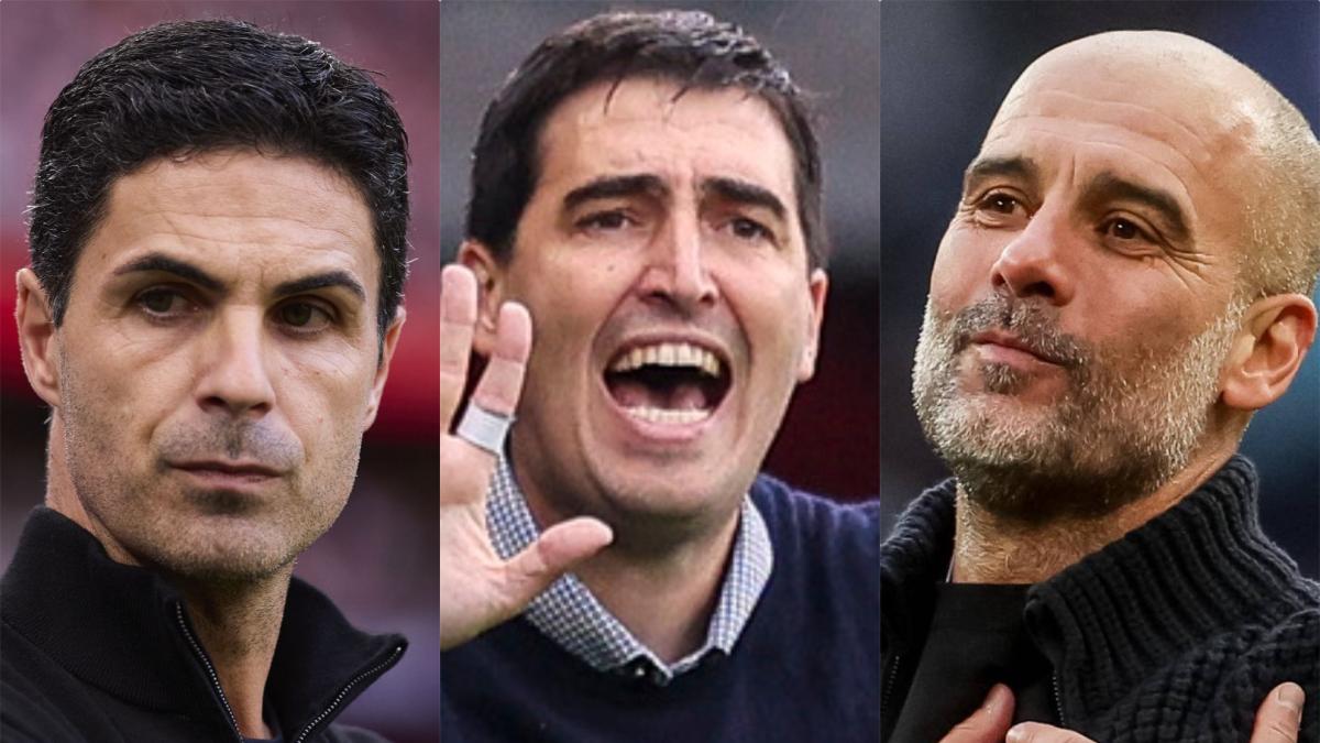 Arteta, Guardiola e Iraola, nominados a mejor entrenador del año en la Premier League