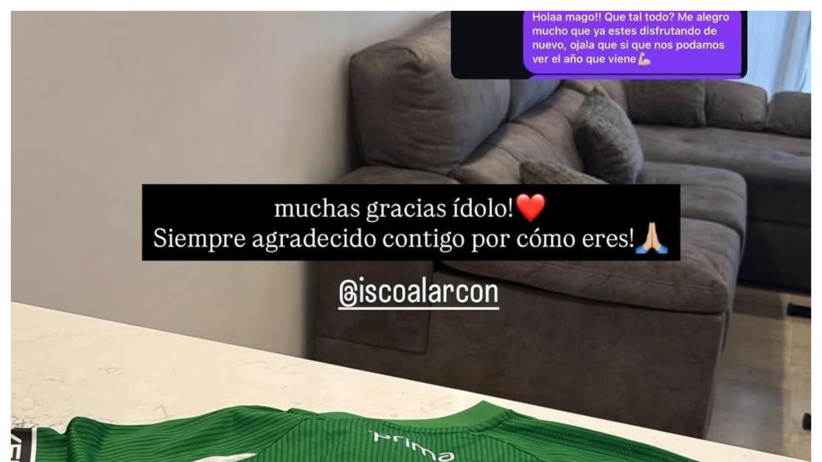 Isco y un regalo más que especial para Larrubia... el 'mago' de Segunda