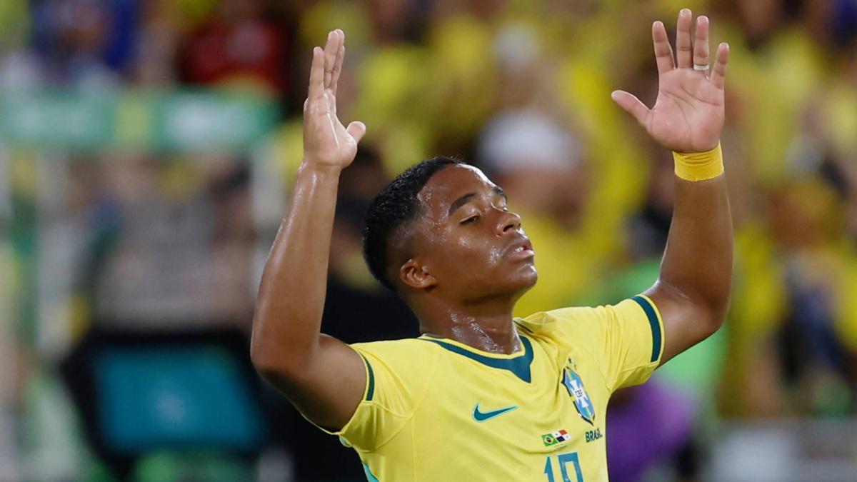Endrick "genera dudas" a Ancelotti con Brasil