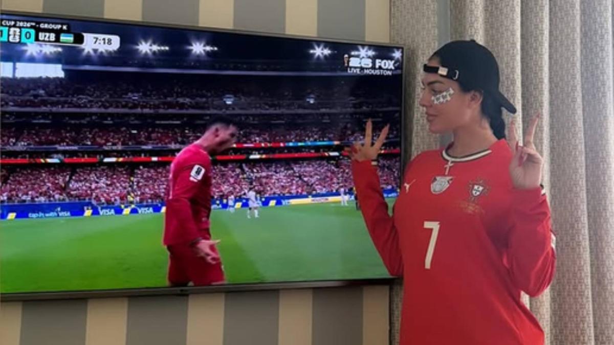 Georgina Rodríguez celebró con cuatro corazones los dos goles de Cristiano Ronaldo en el&hellip;