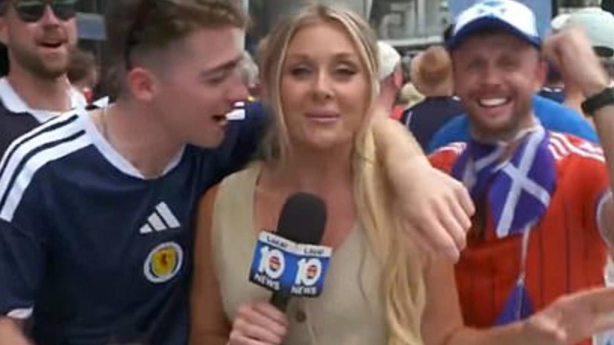 Aficionados escoceses acosan a una reportera en pleno directo del Mundial: "Perdón por estos&hellip;