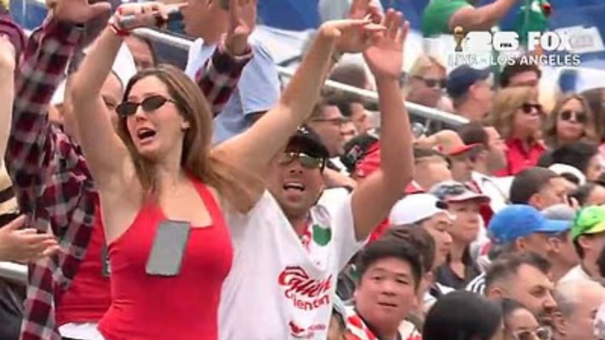 El móvil de una aficionada vuelve a viralizarse en un Mundial 16 años después