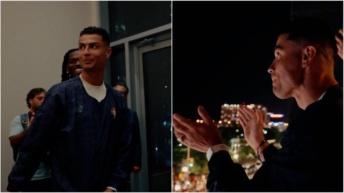 Después del homenaje a Jota, baño de masas de Cristiano en el hotel de&hellip;