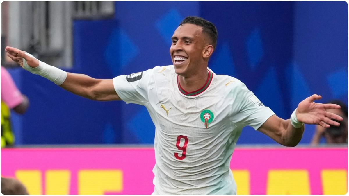Gol de Rahimi (0-3) en el Canadá 0-3 Marruecos
