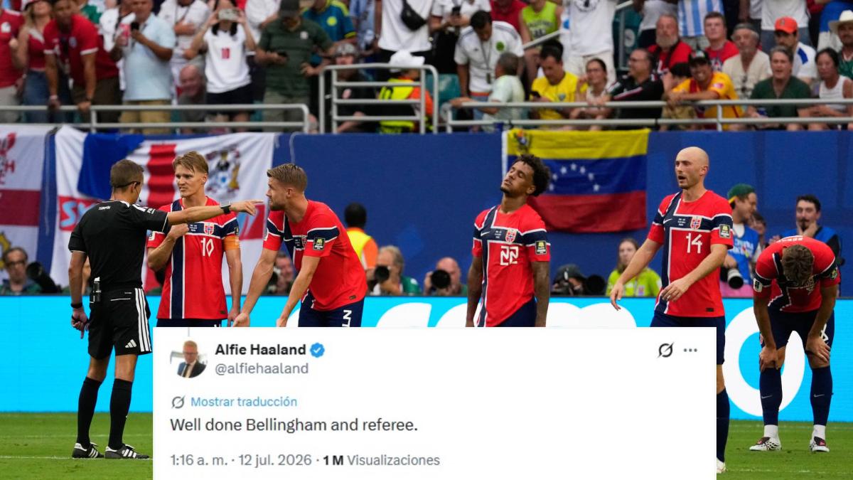 Alfie Haaland y el 'dardo' contra el arbitraje del Noruega-Inglaterra