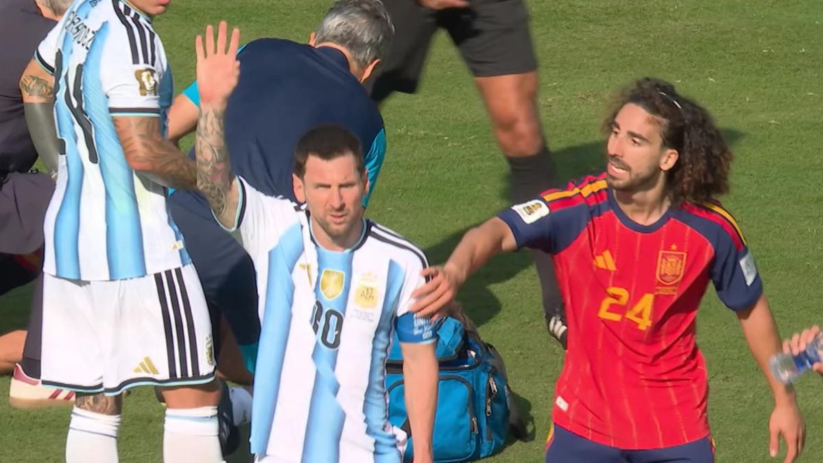 El gesto del que todos hablan y pudo cambiar el partido: Messi reclamó la roja para Cucurella