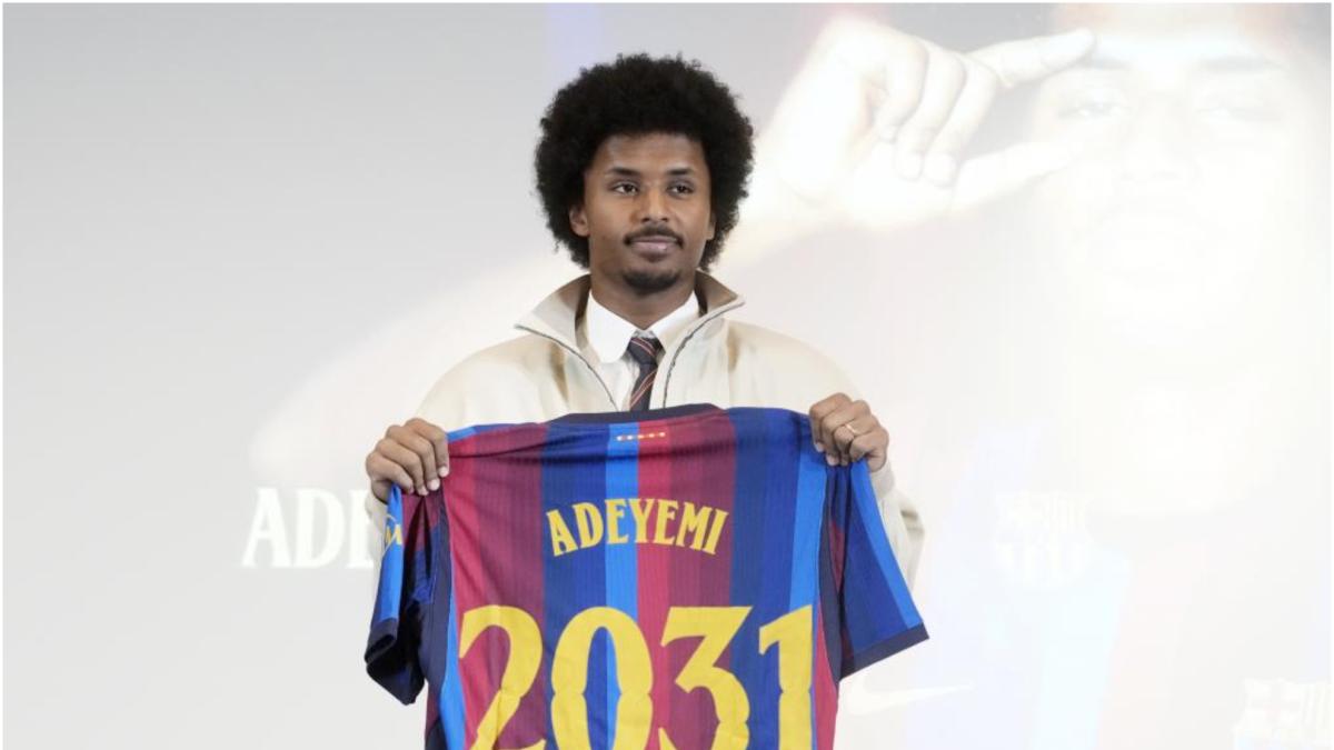 Adeyemi llega al Barcelona soñando en grande: "Cuando supe del interés culé, no me lo podía creer