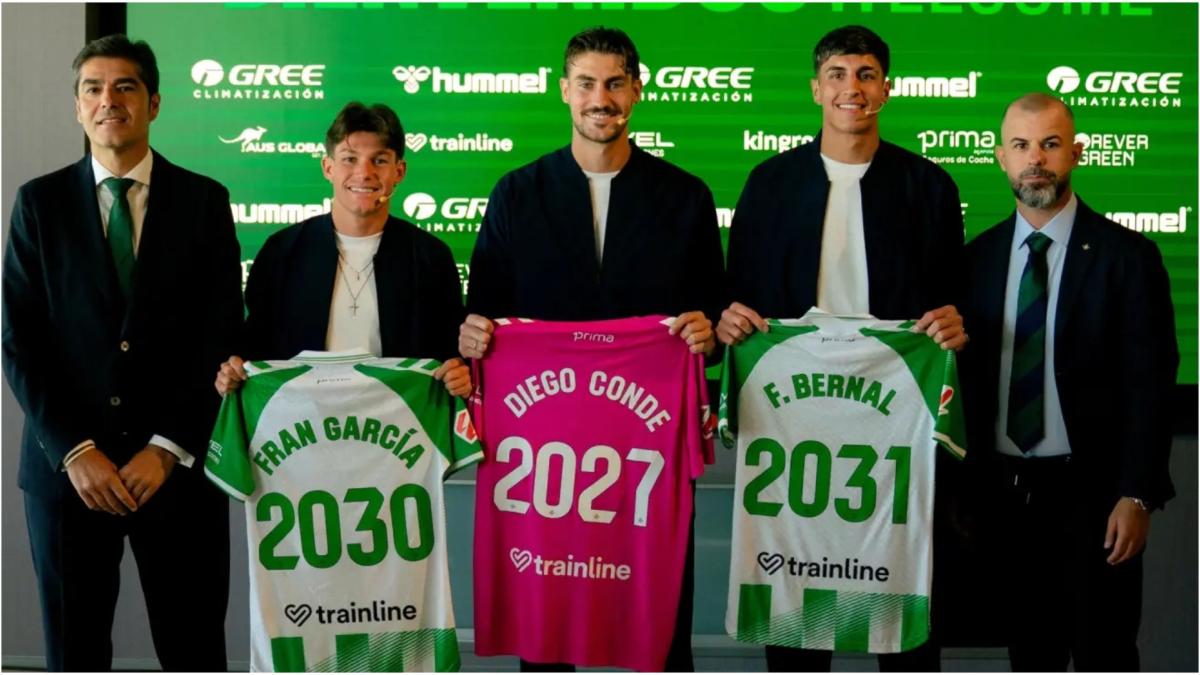 Real Betis presenta a Bernal, Fran García y Diego Conde: tres fichajes para conquistar la Champions League