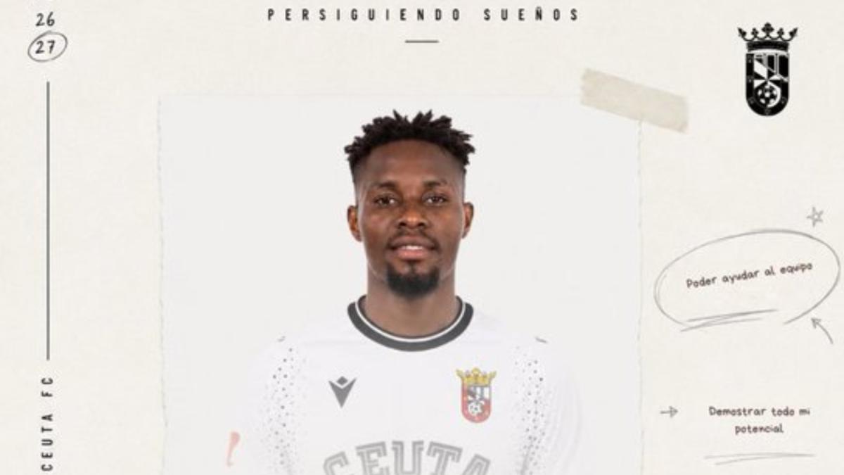 Kenneth Mamah vuelve al fútbol español de la mano del Ceuta