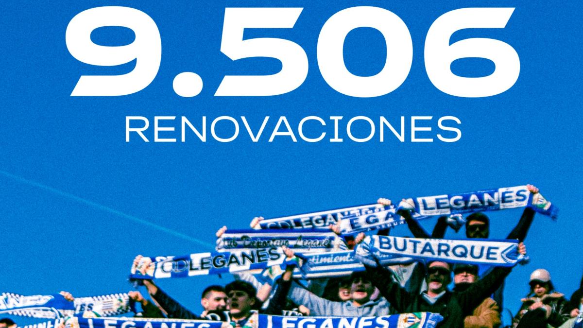 El Leganés bate su récord de renovaciones con 9.506 abonados