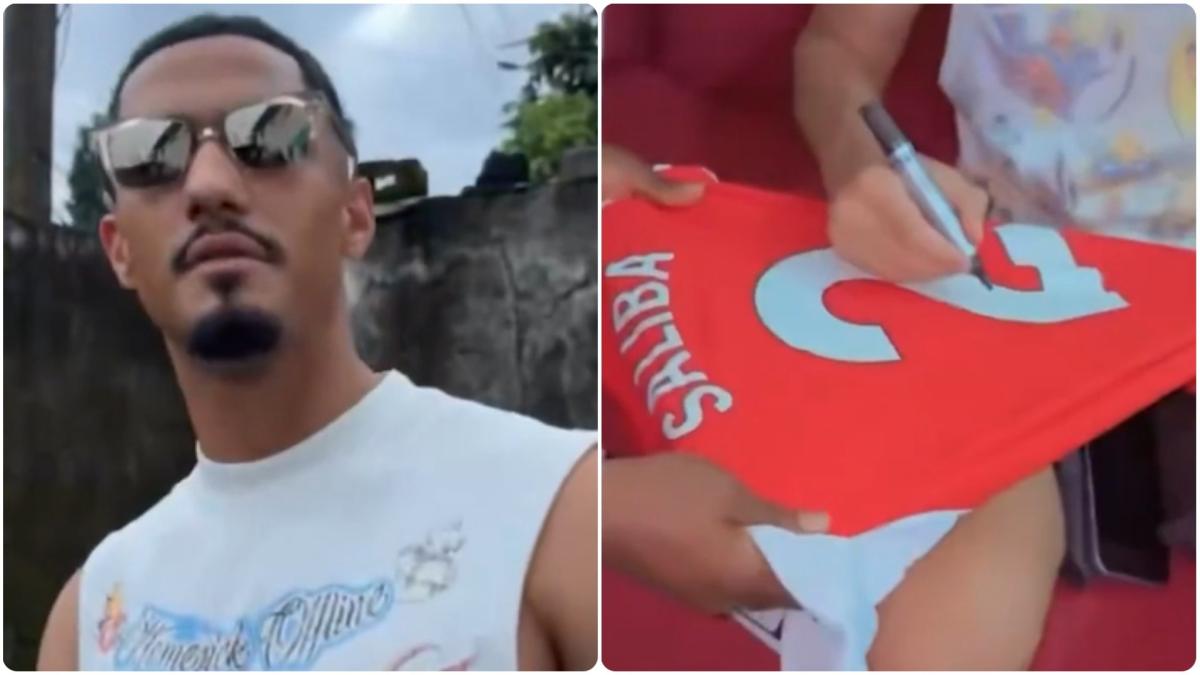 William Saliba visita Camerún en vacaciones y sorprende a su familia con camisetas del Arsenal