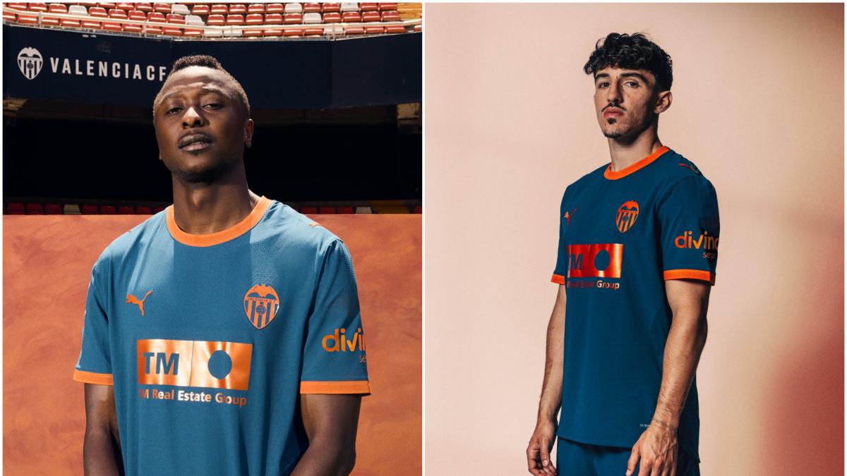 Valencia CF presenta su segunda equipación 2026-27: azul mediterráneo y detalles en naranja