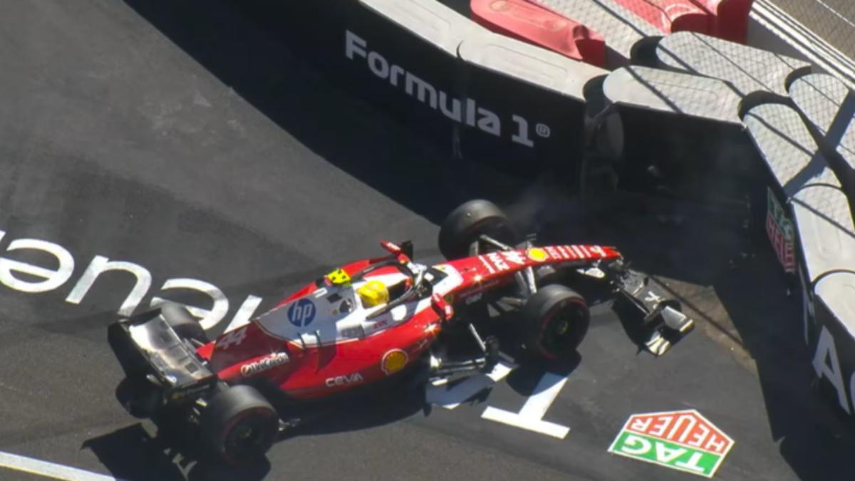 Hamilton sufre un accidente en la sesión de libres en Monza