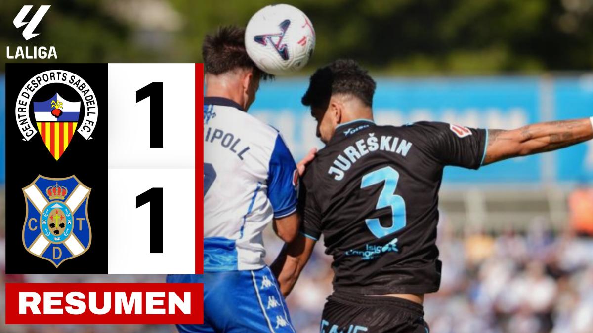 Empate 1-5 entre Sabadell y Tenerife