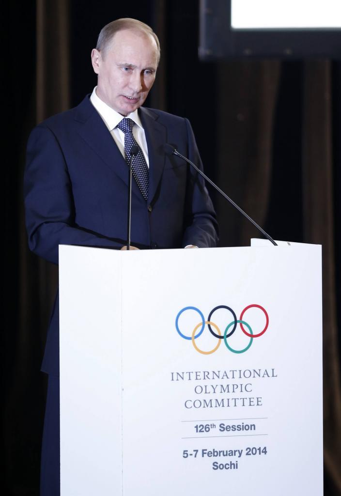 El presidente de Rusia, Vladimir Putin, durante la CXXIV Sesión del COI