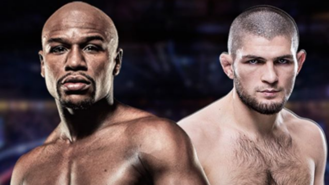 Imagen del cartel que compartió Mayweather en redes sociales.
