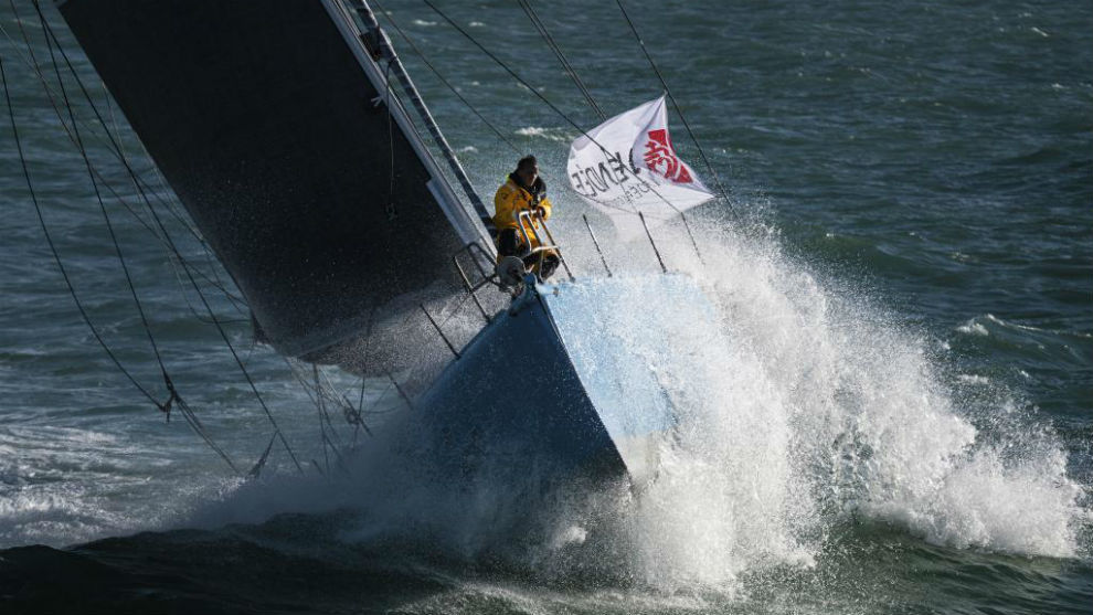 Didac Costa, a bordeo del 'One Planet One Ocean'.
