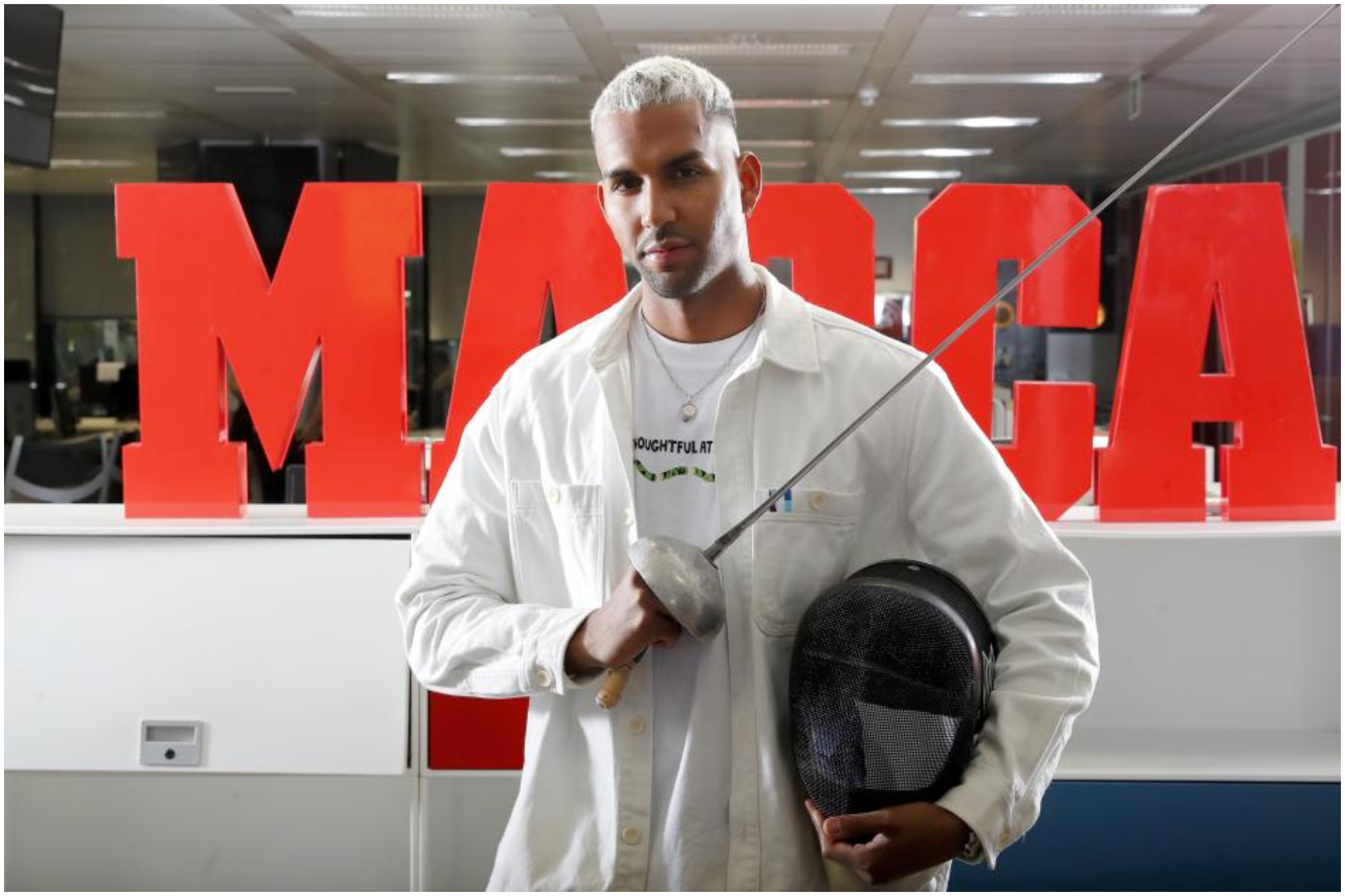 Yulen Pereira, durante su visita a MARCA / Rafa Casal (MARCA)