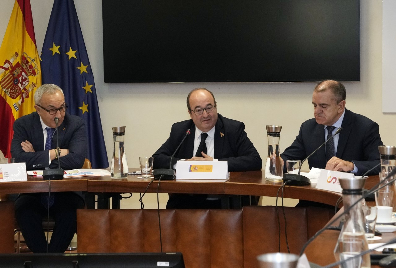 Alejandro Blanco, Miquel Iceta y José Manuel Franco.