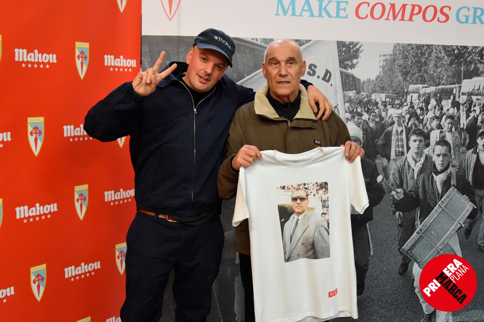 Carlangas, con Caneda en la presentación de la campaña.