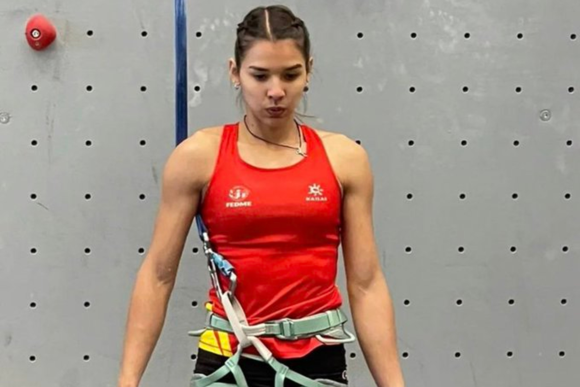 Leslie Romero preparada para competir.