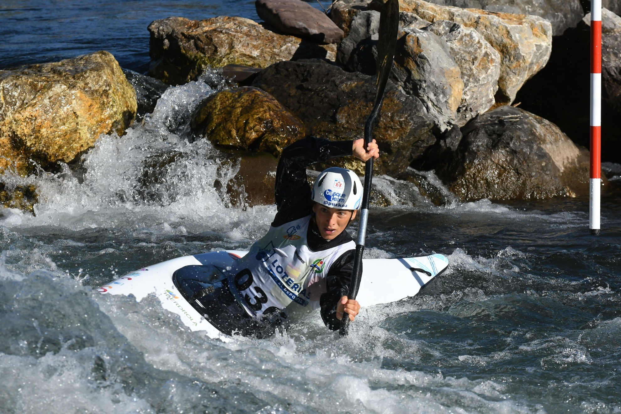 Maialen Chourraut durante el Campeonato de España.