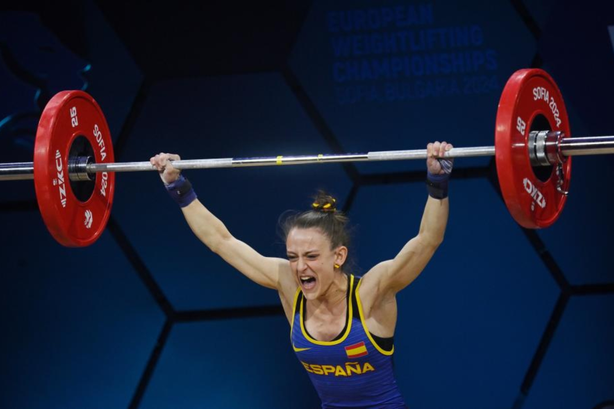 Marta García, durante el Europeo de Sofía.
