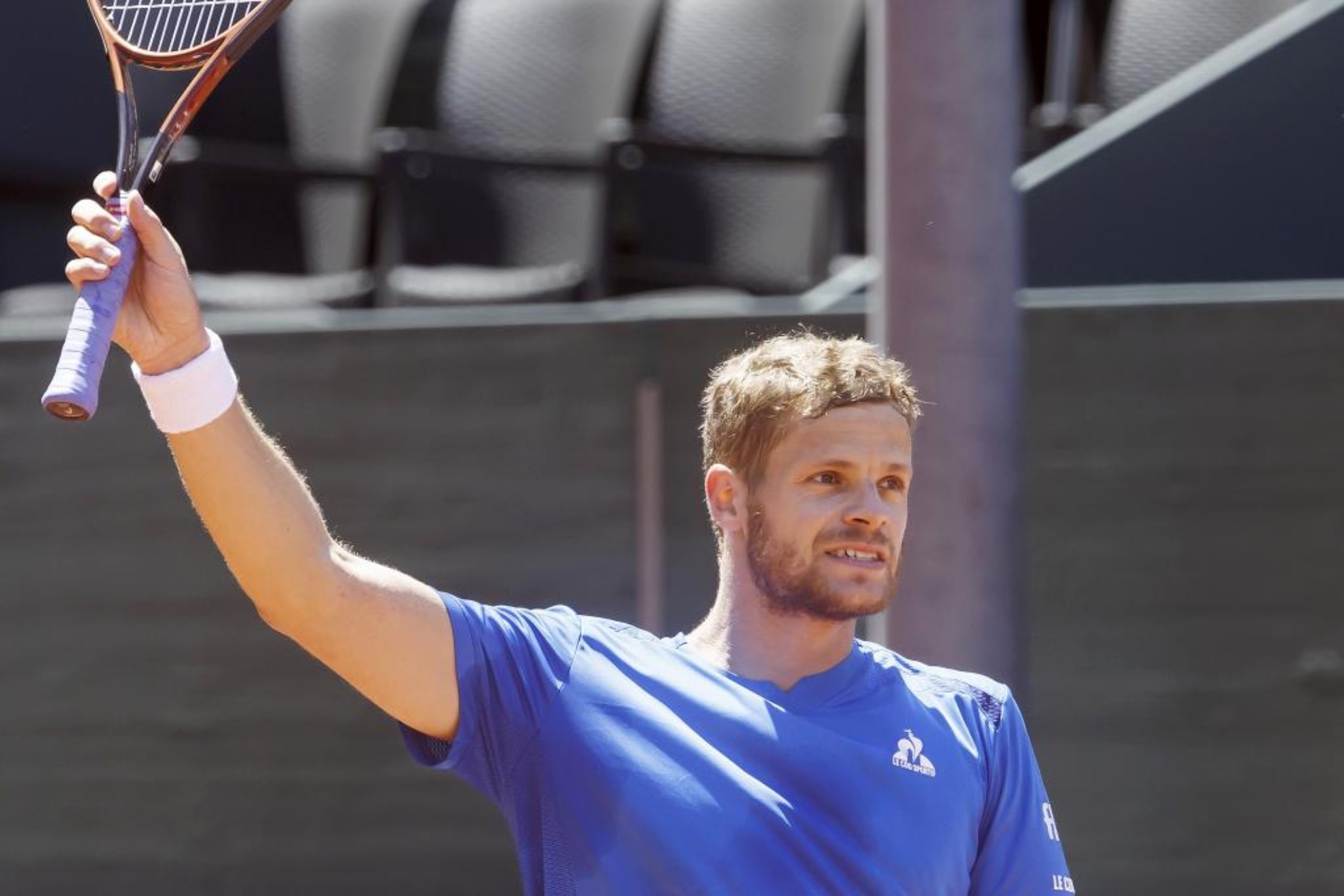 Yannick Hanfmann, tras ganar a Murray