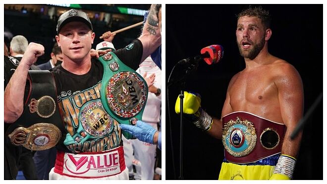 Canelo Álvarez y Billy Joe Saunders.