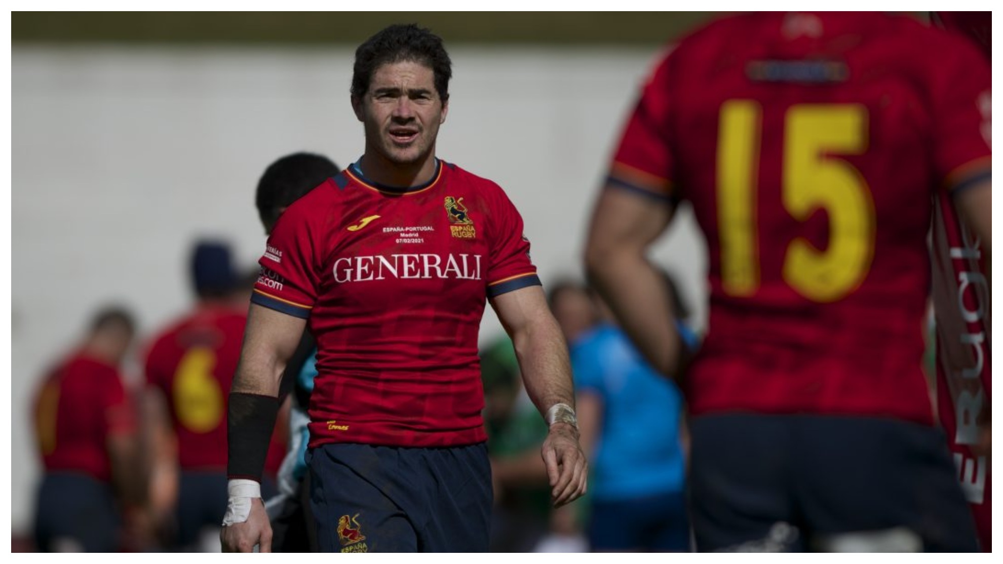 Bautista Güemes durante un partido frente a Portugal.