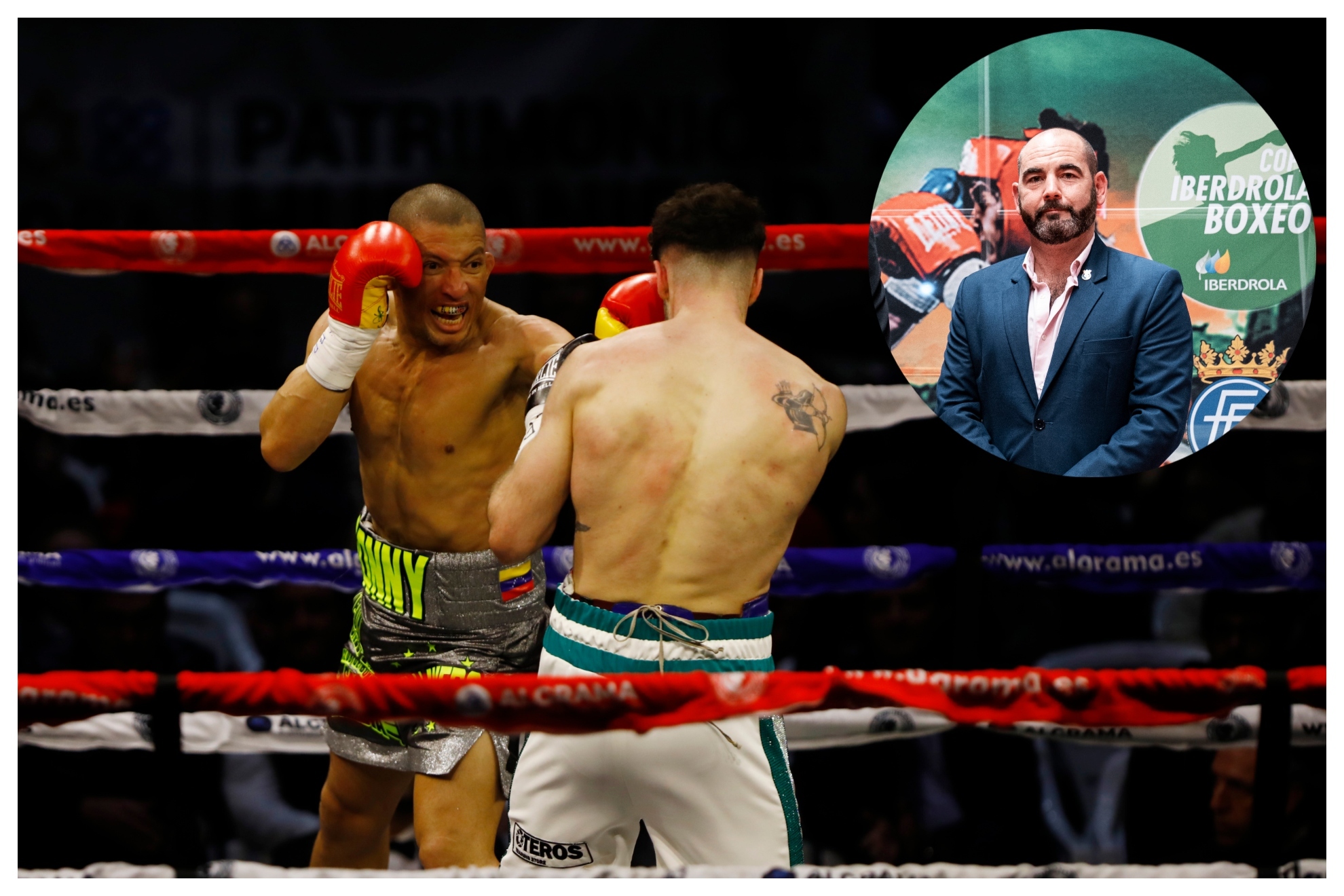 Combate por el Campeonato de España del supermedio la semana pasada en Córdoba entre Navarro jr. y Landaeta.