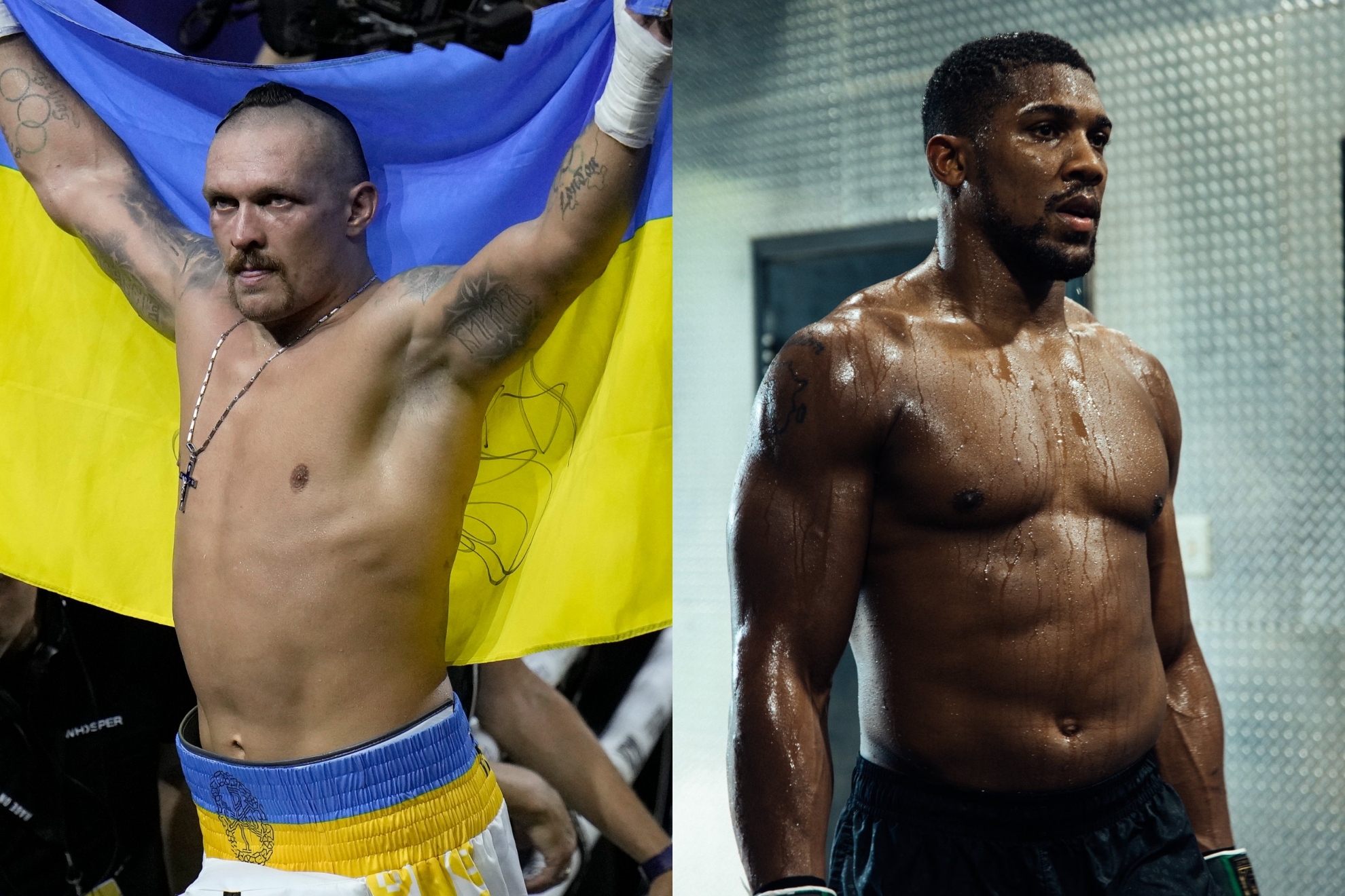 Oleksandr Usyk y Anthony Joshua.
