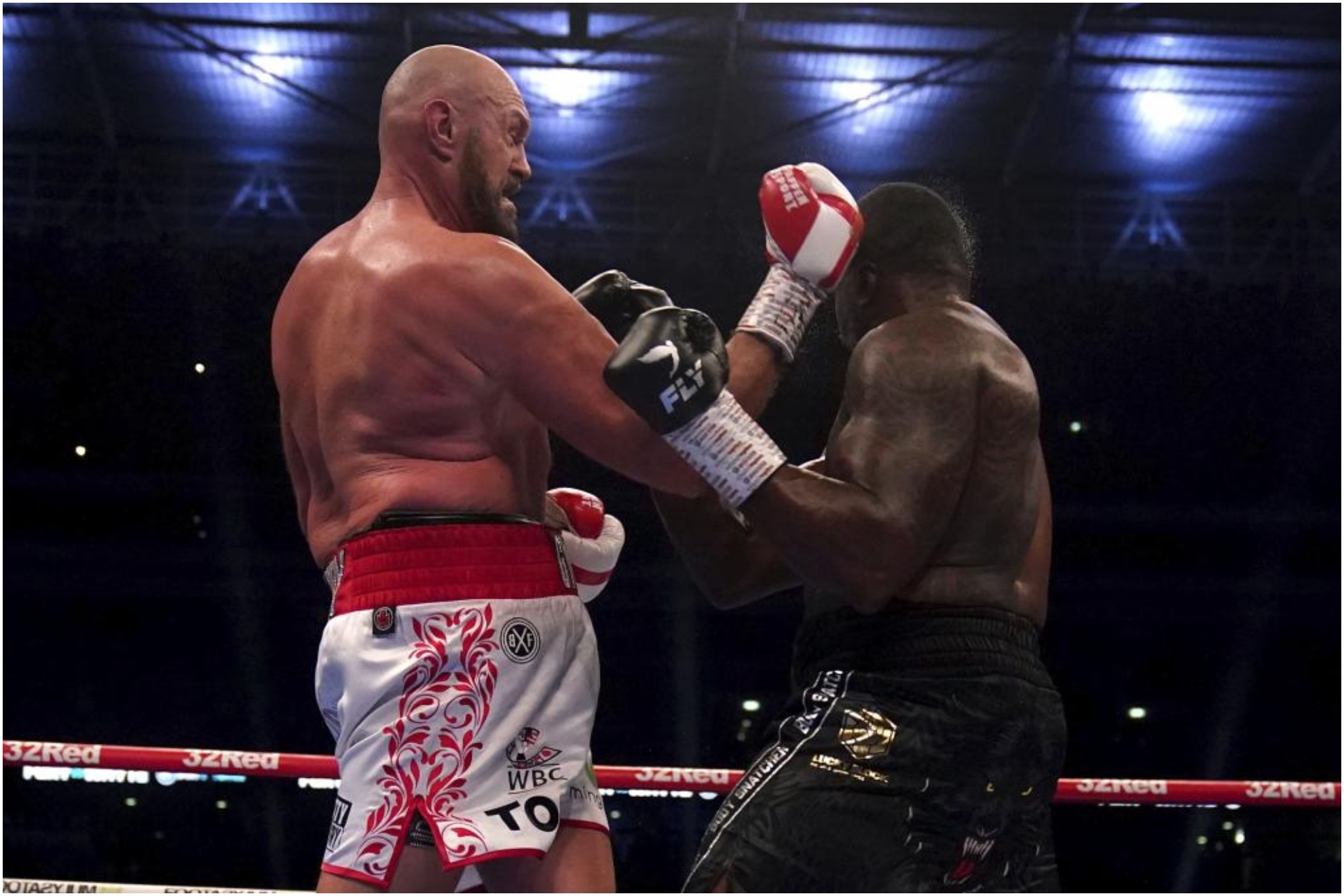 Tyson Fury, en su combate con Dillian Whyte.