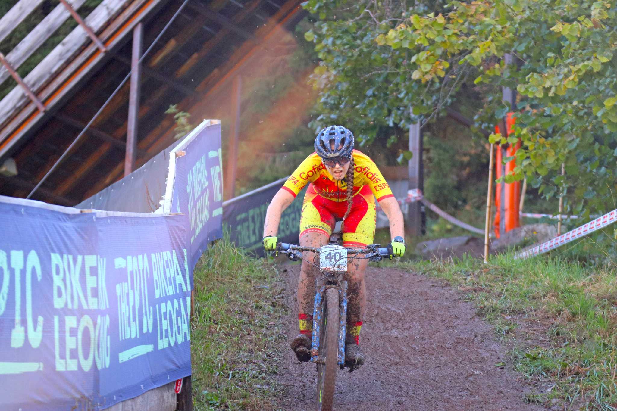 Sara Méndez en acción en el pasado Mundial de Leogang.